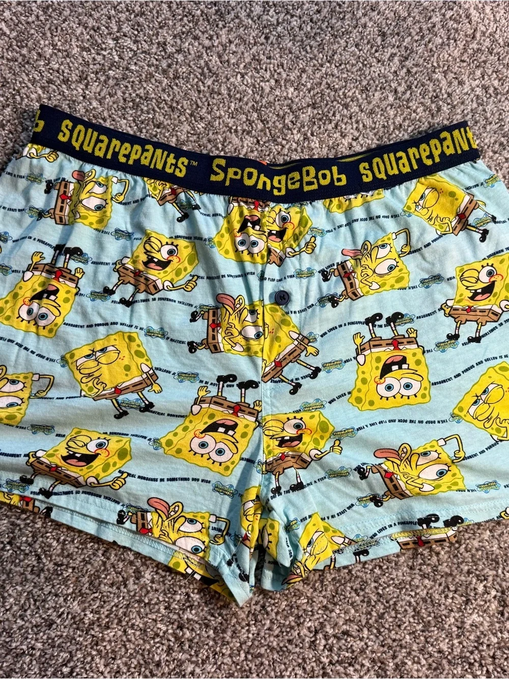 SpongeBob SquarePants Light Blue Kids Shorts